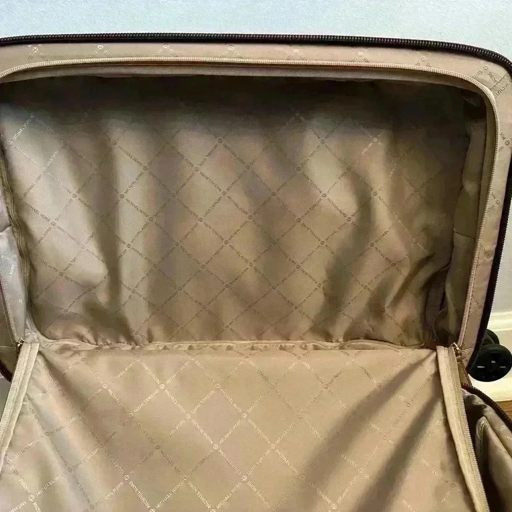 Michael Kors Monogram Carry On Luggage Brown